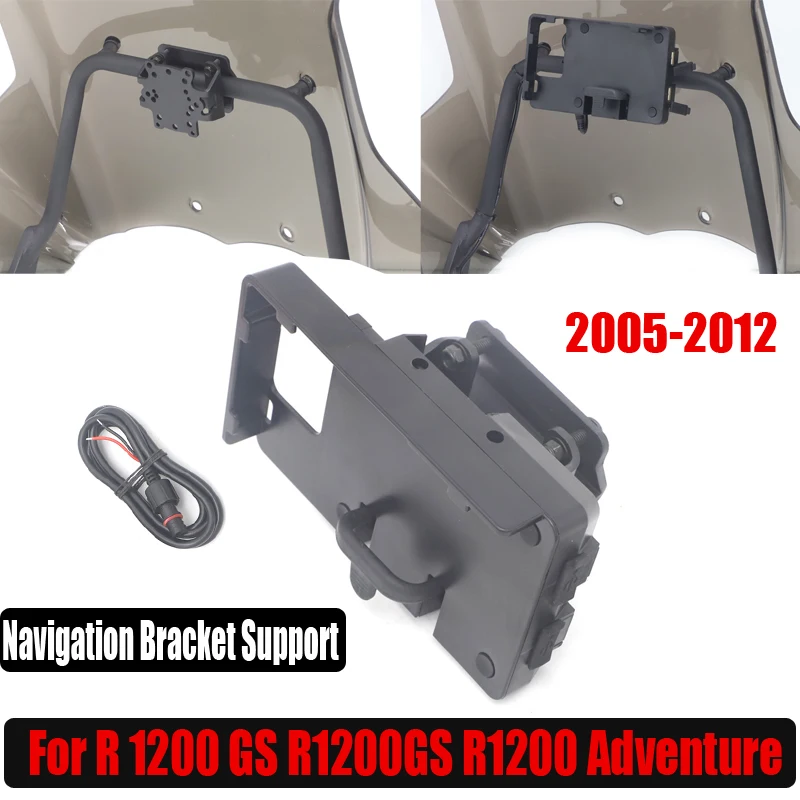 

Motorcycle Mobile Phone Navigation Holder Handlebar Bracket Support For BMW R 1200 GS R1200GS R1200 Adventure 2005-2012 2011