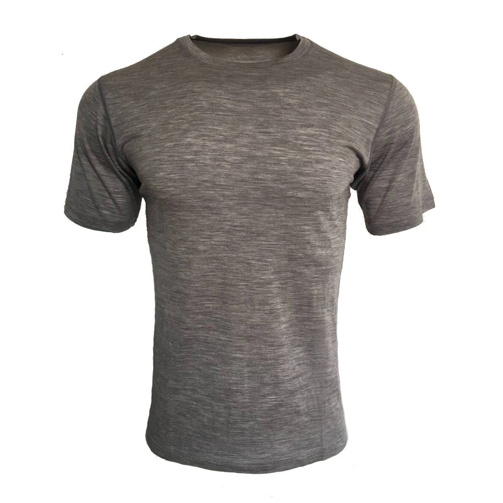 Camiseta de lana merina para hombre, Camisa ligera de capa Base, transpirable, secado rápido, antiolor, 100% gramos, 170