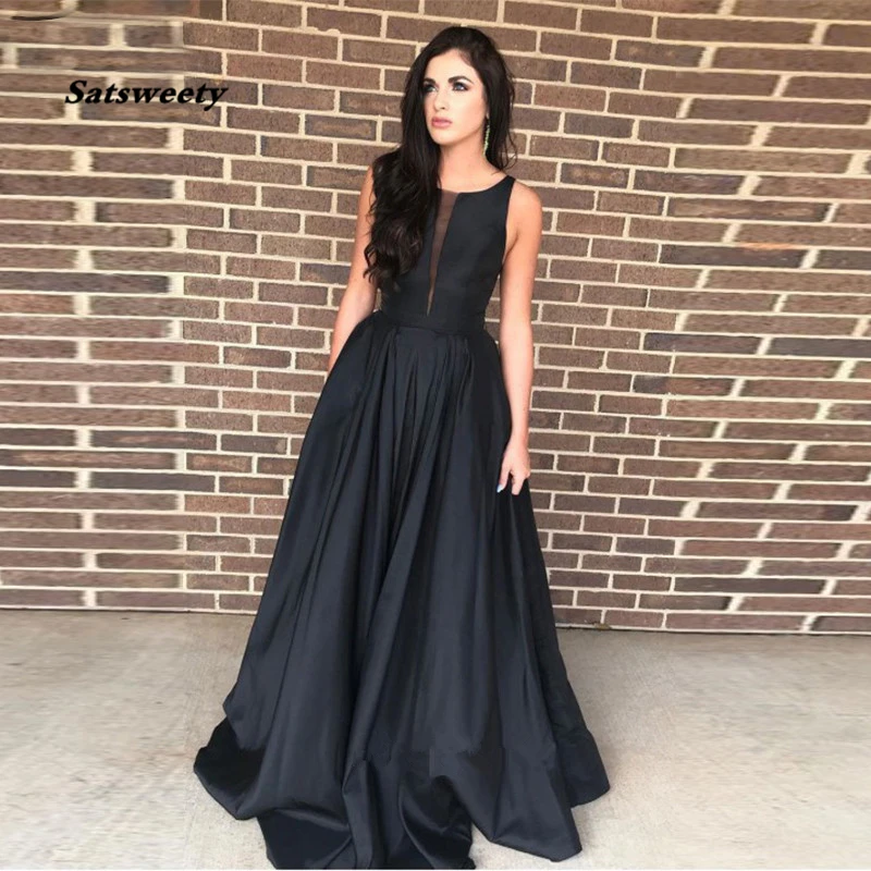 A Line Luxury Evening Dresses Simple Vestito Da Festa Sleeveless Prom Gown Custom Made Robe De Soiree Sukienka na imprezę