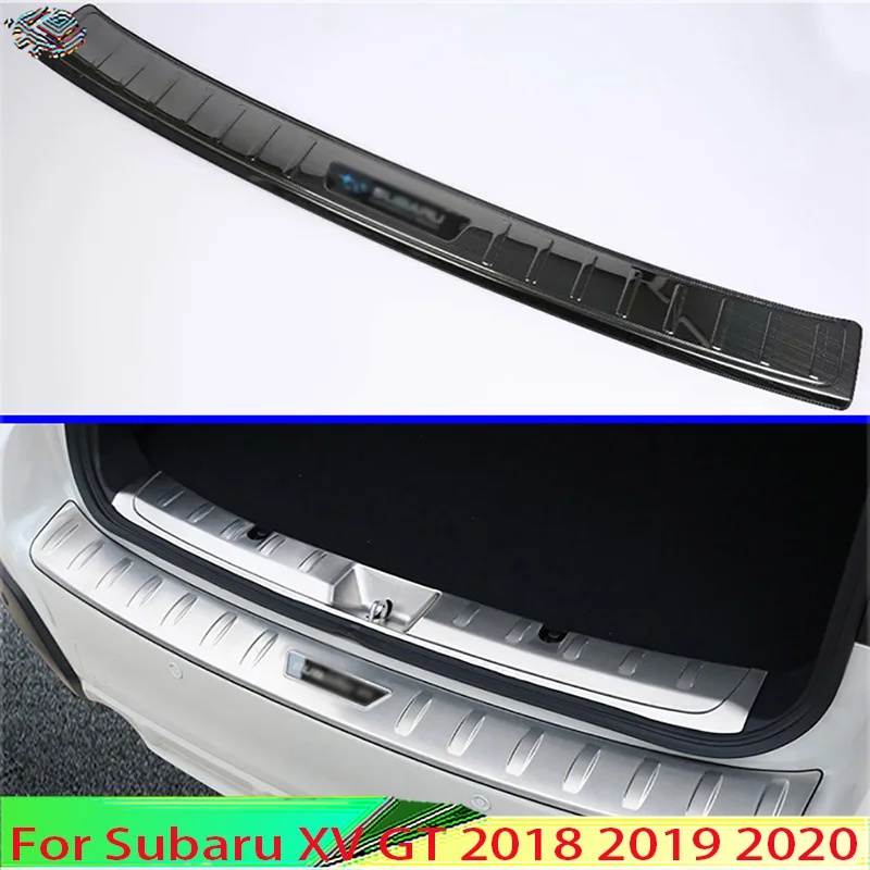 

For Subaru XV GT 2018 2019 2020 Car Accessories Stainless Steel Rear Outside Trunk Scuff Plate Door Sill Cover Molding Garnish