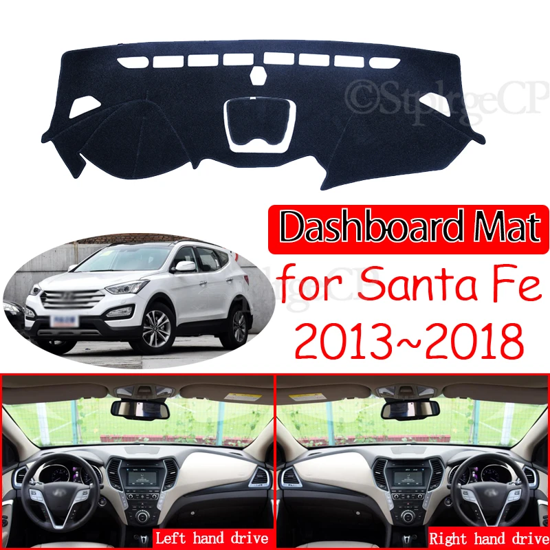 

Для Hyundai Santa Fe 2013 2014 2015 2016 2017 2018 DM IX45 противоскользящий коврик для приборной панели, солнцезащитный козырек, аксессуары для ковров