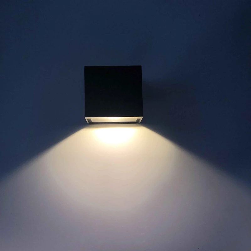 QLTEG 5W 10W  Outdoor Gray LED Wall Lamps Outdoor Waterproof IP65 Aluminum 4000k black LED Wall Lights up down Garden Lights