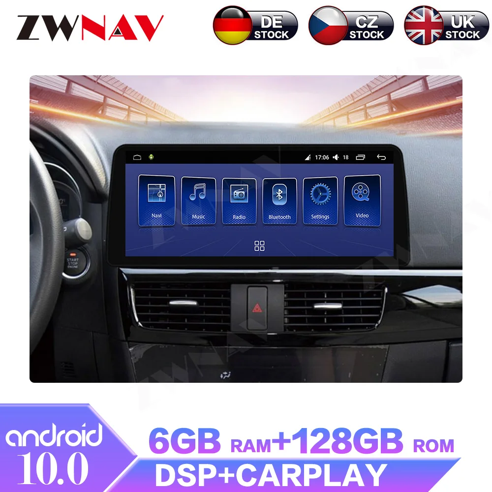 

Android 10,0 6 + 128 ГБ для Mazda CX-5 2013 - 2016 IPS экран автомобильное мультимедийное Радио стерео система GPS навигации плеер DSP Carplay