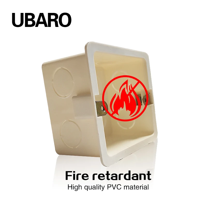 86 Type 5CM Socket Case Concealed Bottom  PC Material White Surface Outlet Junction Wall Light Led Switch Box