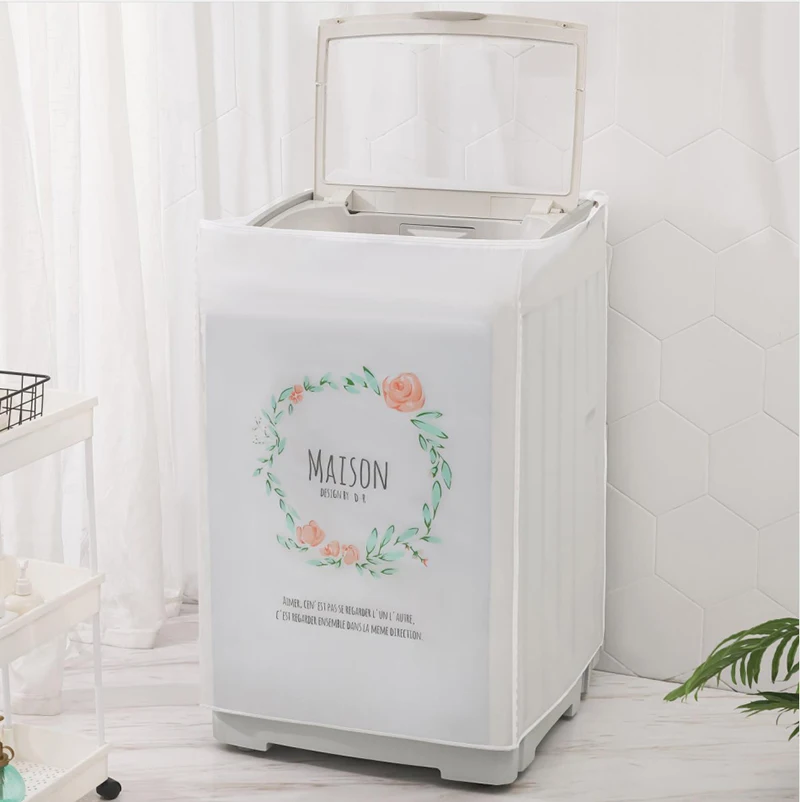 Polyester Washing Machine Cover Dust Proof Drum Type Cover Waterproof Case Protective Dust Home Roller Household Goods