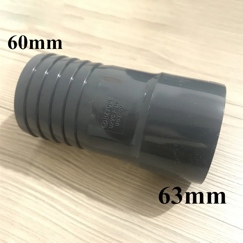 Wtyczka OD40mm do 63mm węża złącze szybkie złącze sztywna rurka z tworzywa sztucznego pagody wspólnego rura Pvc Adapter do nawadnianie ogrodu 1 sztuk