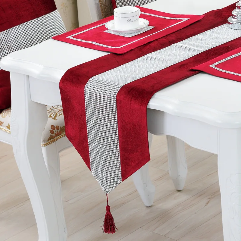 33x180cm european style  table runner  wholesale embroider  table runner for wedding hotel dinner party