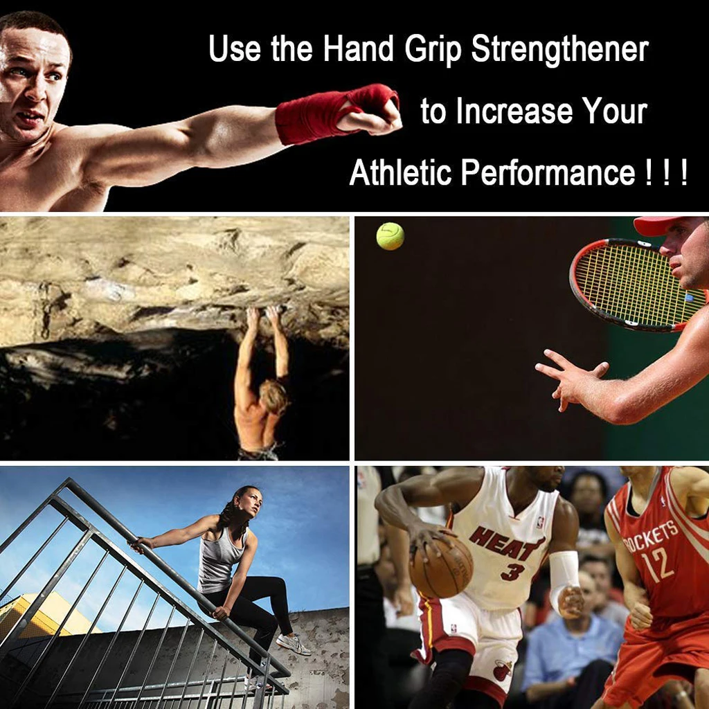 WorthWhile 100-300LBS Gym Fitness Hand Grip Men Adjustable Finger Heavy Exerciser Strength Muscle Recovery Gripper Trainer