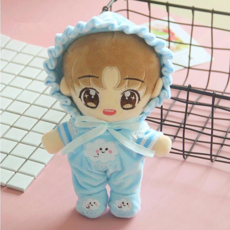 22cm  Doll Clothes for kpop doll accecoire Hat Plush Toys Soft Skirt Sweater Play House Dolls Accessories for Doll Gifts