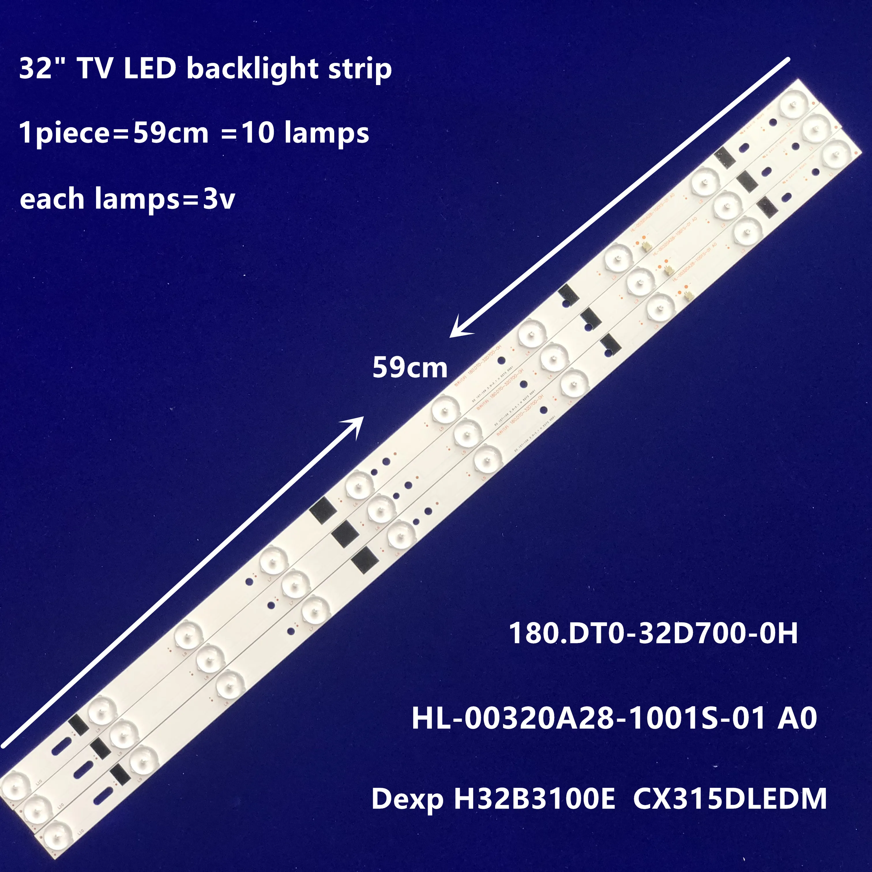 LED Backlight Strip 180.DT0-32D700-0H HL-00320A28-1001S-01 Dexp H32B3100E CX315DLEDM CX315M09 ZDCX32D10-ZC21F-01 02 303CX320035