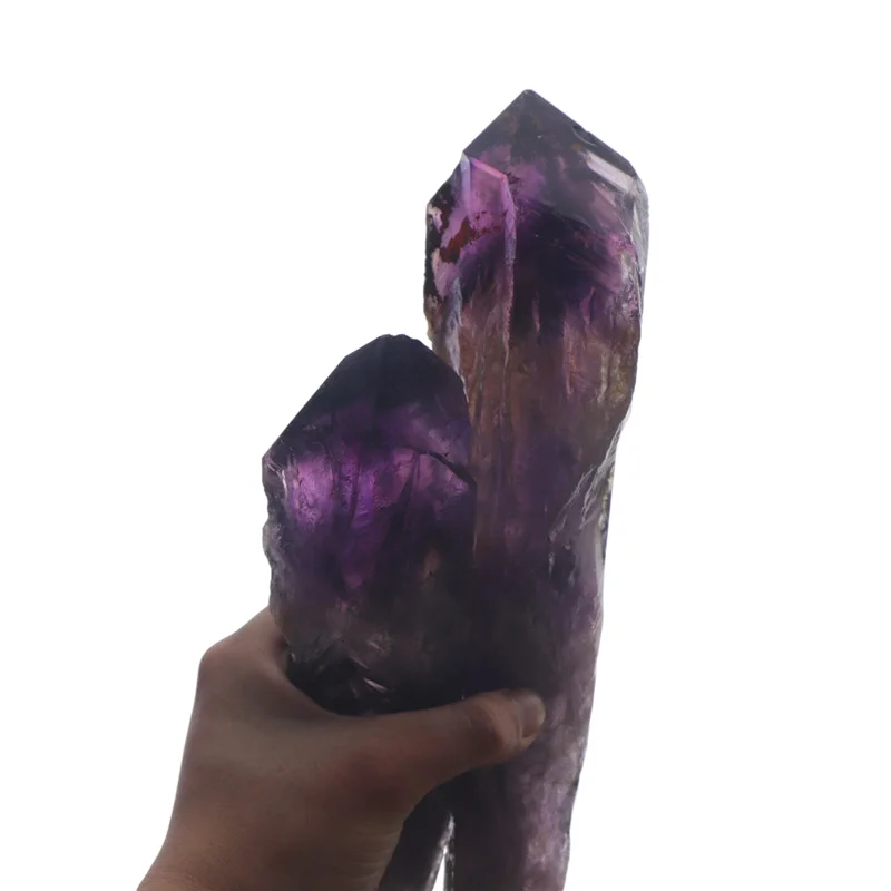 

800-1000g Natural Amethyst Quartz Cluster Crystal Rod Point Specimen Scepter Super Power Spirit Healing Gemstone Energy