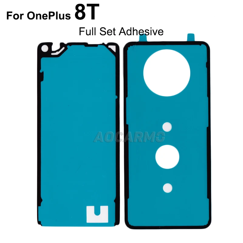 Aocarmo 5Pcs/Lot Back Adhesive Back Cover & Front Waterproof Sticker Glue For OnePlus 8 Pro 8T 1+8 Pro