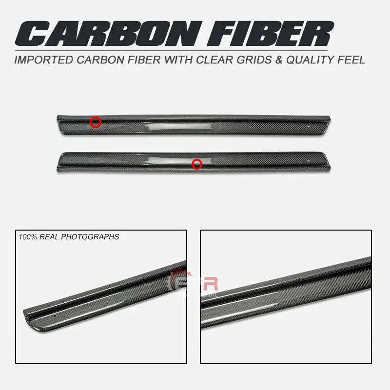 

For Nissan Skyline R33 GTS GTR Carbon Fiber Side Door Sill/Plate 2pcs Glossy finish Bodykits Trim