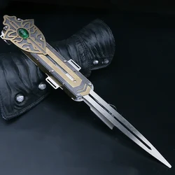 New Sleeve Sword Blade Stainless Steel Metal Special-Shaped Blade Invisible Sword Weapon Can Pop Up Set Sword Birthday Gift