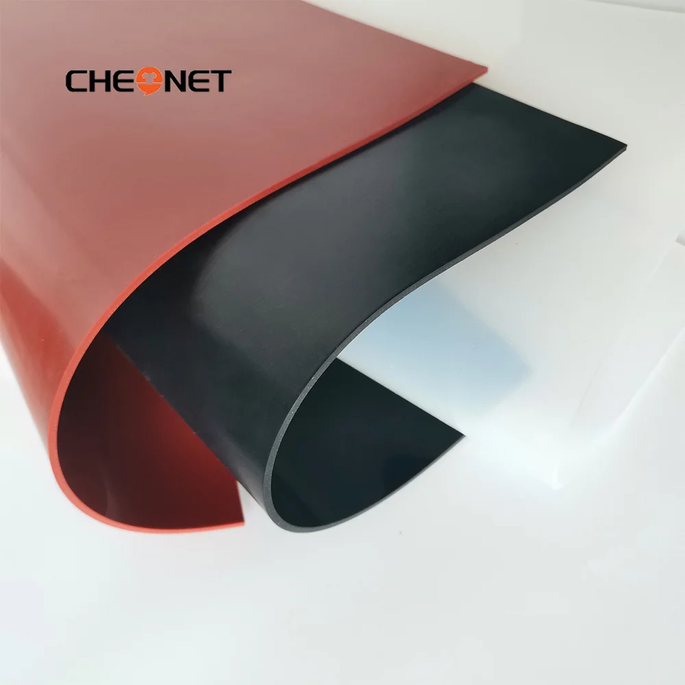 1mm/1.5mm/2mm Red/Black Silicone Rubber Sheet 250X250mm Black Silicone Sheet, Rubber Matt, Silicone Sheeting For Heat Resistance