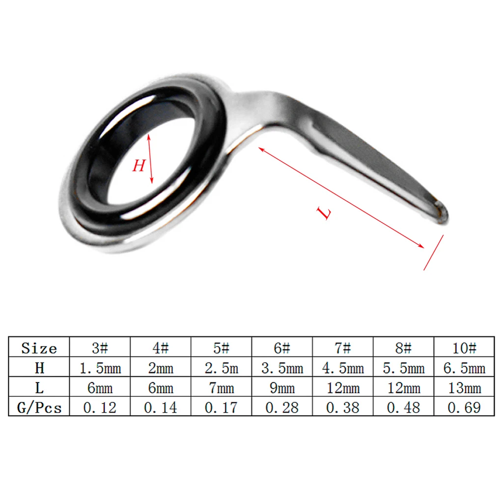 

70pcs Sturdy Fishing Rod Guides Rings Eye Ring Tip Set DIY Rod Repair Kit Rod Line Rings Silver Fishing Accessories Tackles