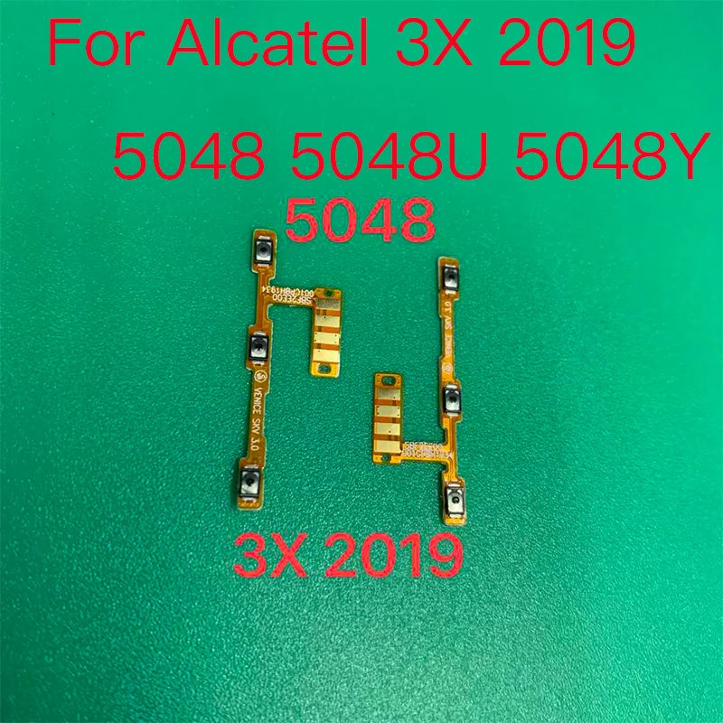 1pcs New  For Alcatel 3X 2019 5048 5048U 5048Y Power Volume Button Flex Cable Side Key Switch ON OFF Control Button