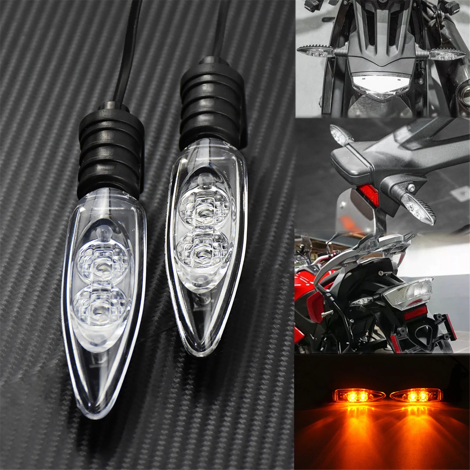 Motorcycle Front Rear Turn Indicator Signal LED Lights For BMW R 1200 GS ADVENTURE 2006-2013 K1200R K1300R F800S F800R F800GS