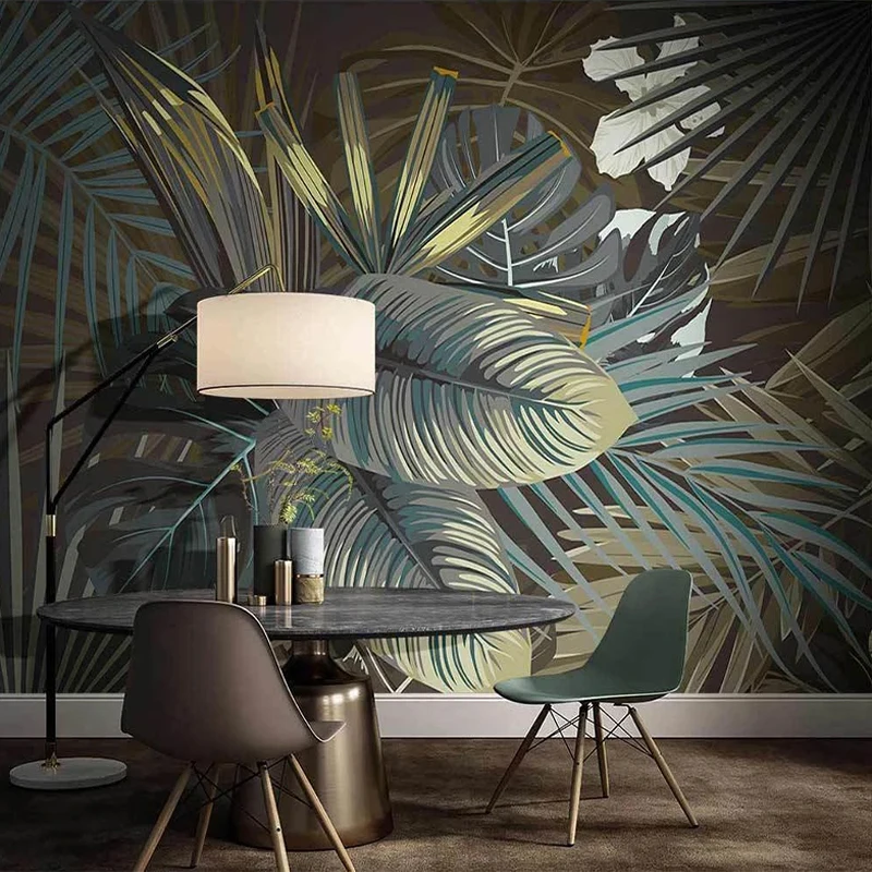 

Custom 3D Photo Wallpaper Green Banana Leaf Home Wall Decoration Mural Painting Wallpapers For Living Room Bedroom Background