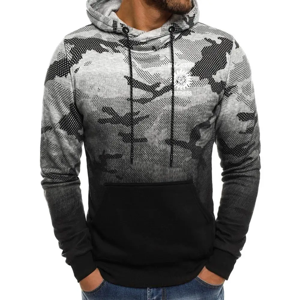 Sudadera con capucha de Winchester Bros para hombre, ropa informal de algodón, supernatural, color sólido, novedad de 2020