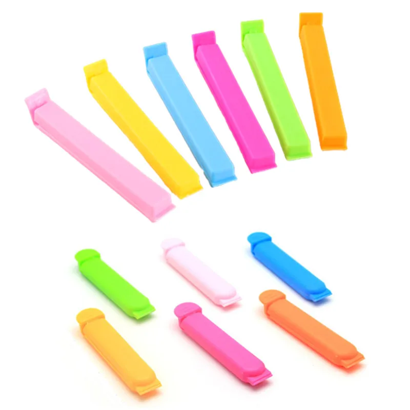 

20/10Pcs Portable New Kitchen Storage Food Snack Seal Sealing Bag Clips Sealer Clamp Plastic Tool Kitchen Accessories Wholesale