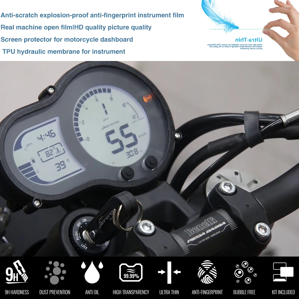 For Benelli LEONCINO 500 LEONCINO500 Motorcycle Accessories Cluster Scratch Protection Film Speedometer Screen Protector