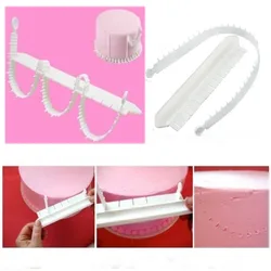 2pcs Cake Arc Decorating Aid Fondant Tool Rim Scale Baking Ruler Sugarcraft Lace Cake Decorating Tools