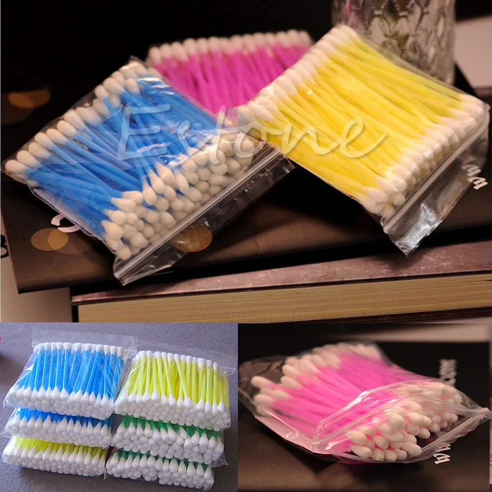 100Pcs Disposable Cotton Swab Applicator Q-tip Swabs Plastic Handle Sturdy New Dropship