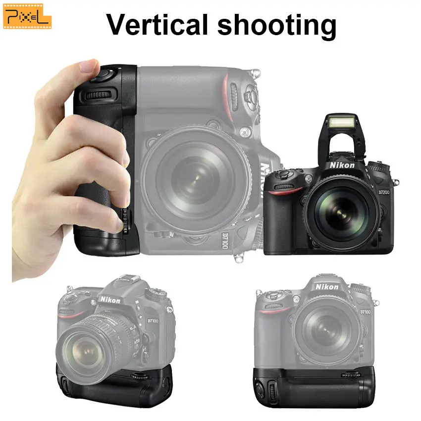 JINTU Vertical Battery Grip Pack for Nikon D7100 D7200 Digital SLR Camera Professional high quality