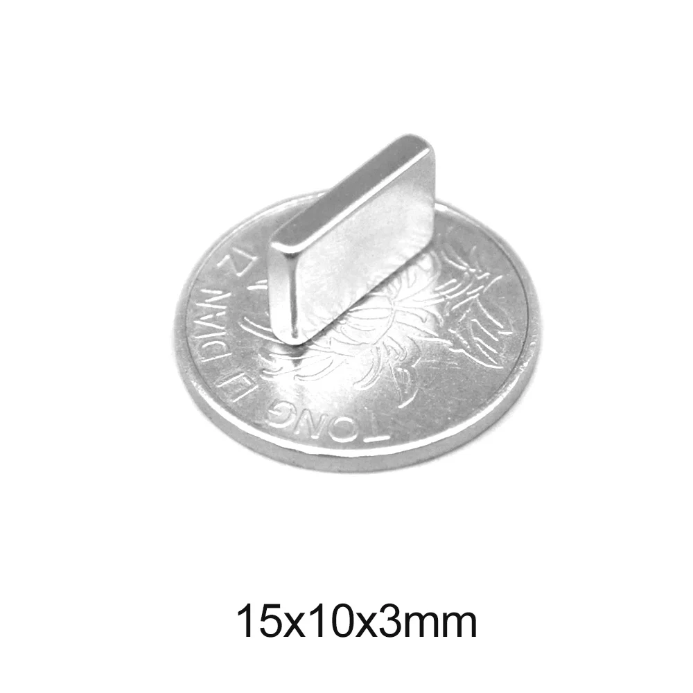 10~150pcs 15x10x3 Quadrate Powerful Magnet 15mm x10mm Permanent block Magnet 15x10x3mm Strong Neodymium Magnets 15*10*3