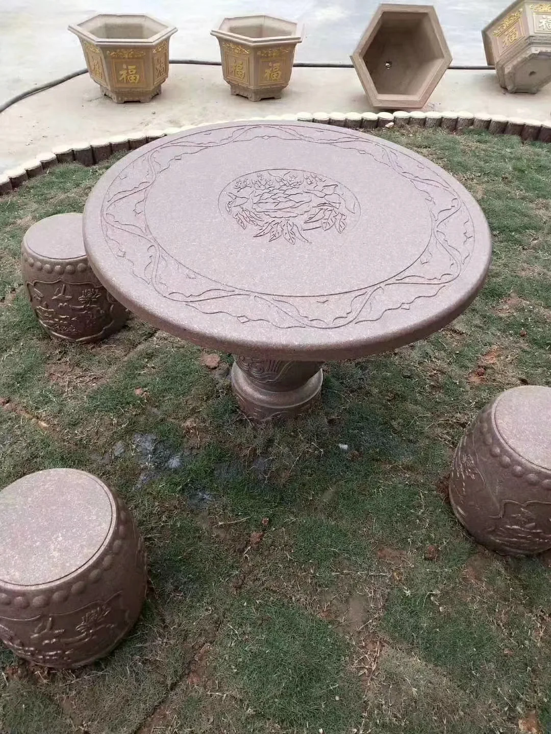 ABS Plastic Concrete Table Chair Mold for Park Garden Decoration