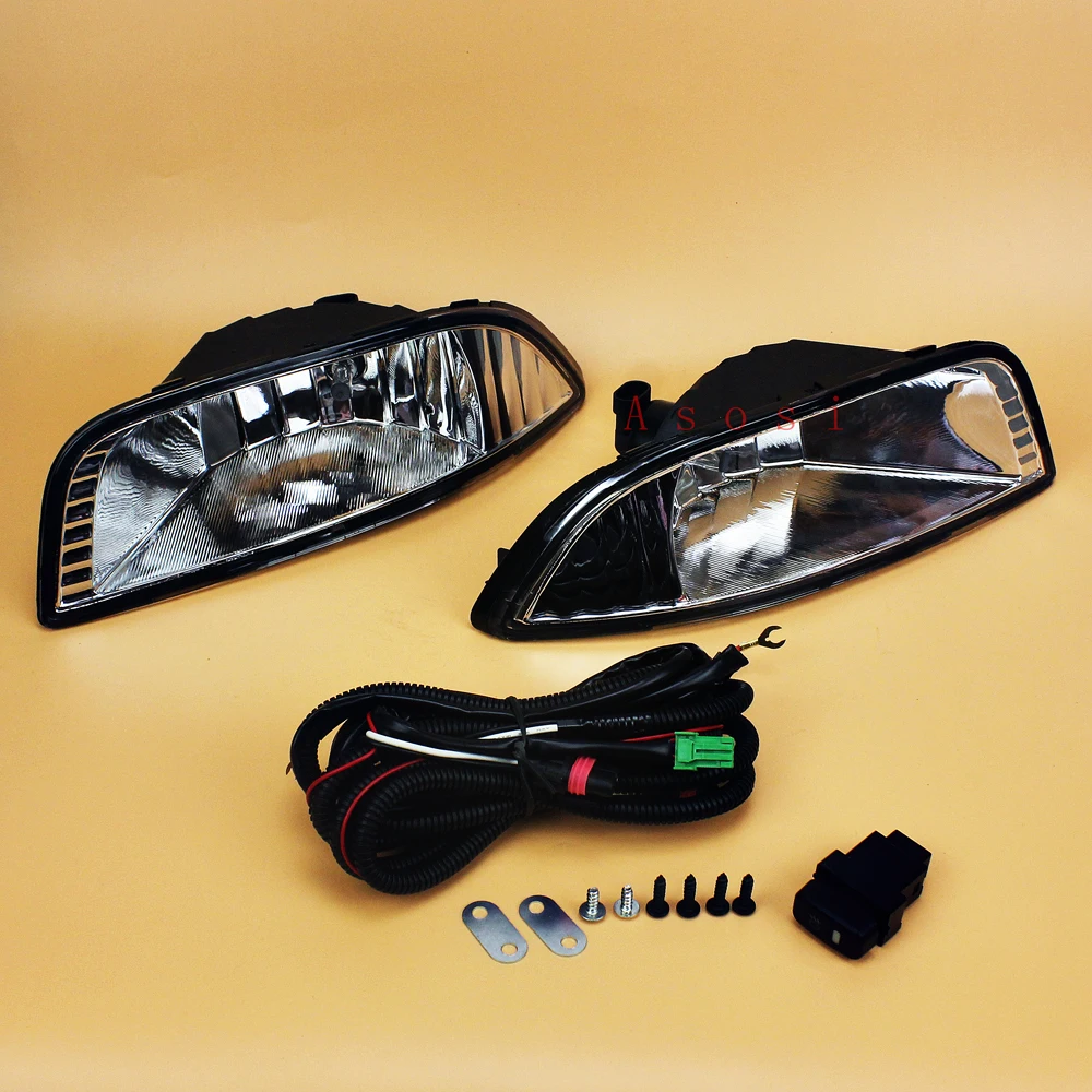 For Mitsubishi Lancer EX 2007 2008 2009 2010 20112012 Front Bumper Fog Lights Kit Aftermarket Lamp w/Bulb 9006 Switch Wiring