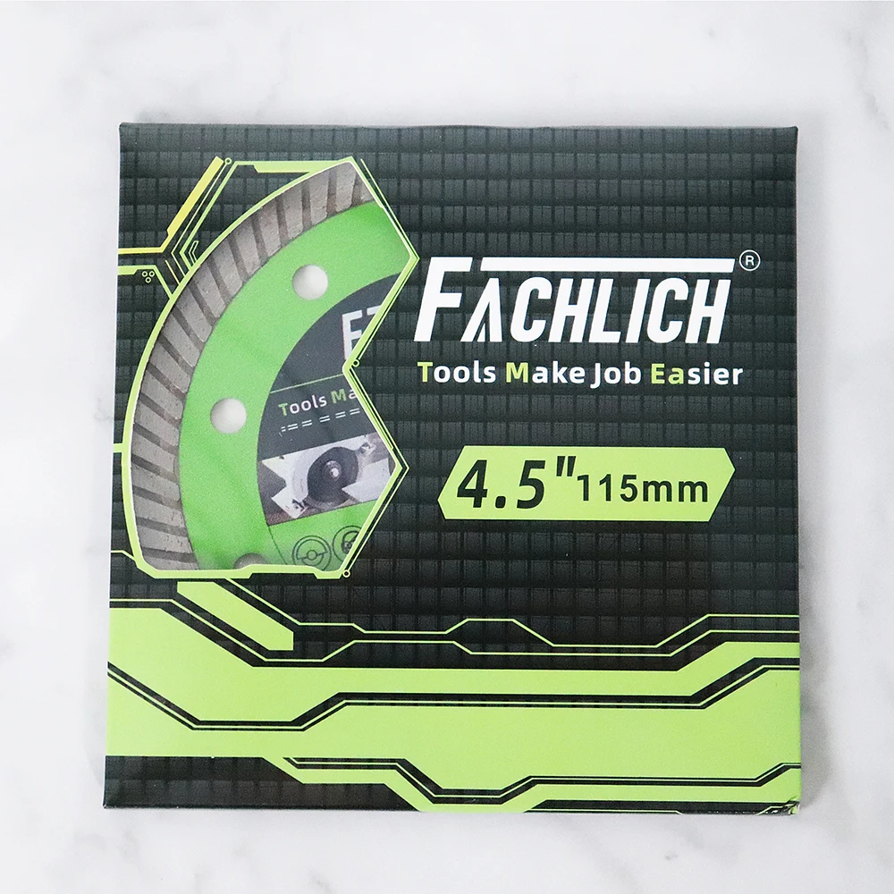 FACHLICH 1/2/5 Stück 4/4,5/5 Zoll superdünne Turbo-Sägeblätter für Keramikfliesen, Granit, Marmor, Trennscheibe 105/115/125 mm – Detail 9