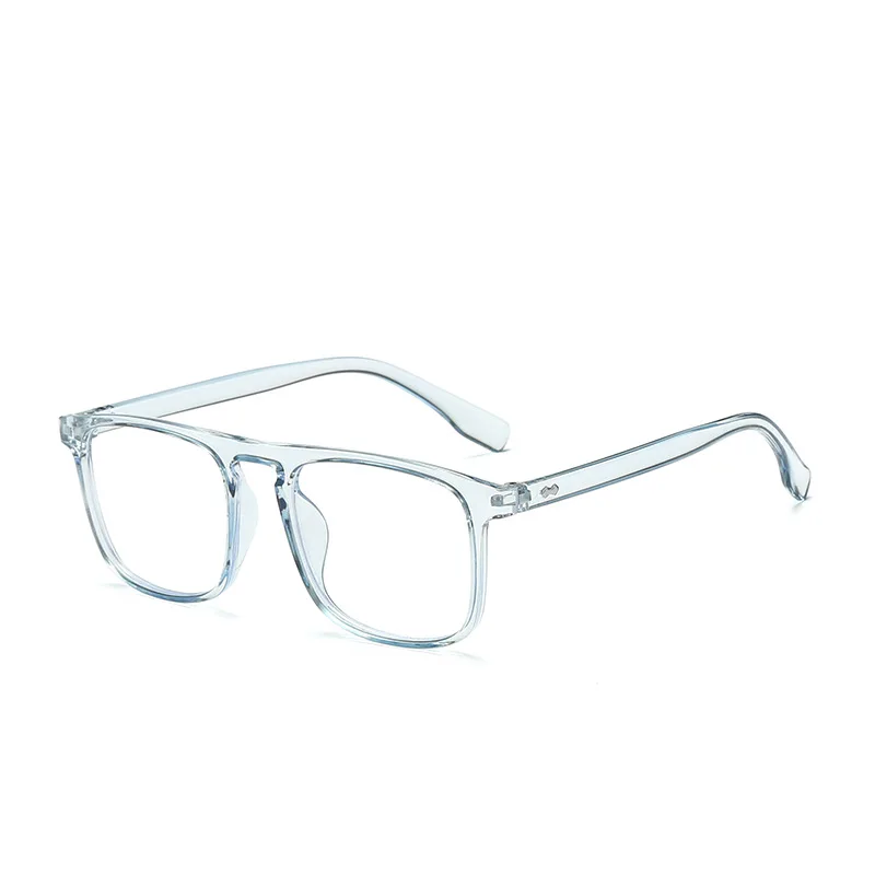 Monture de lunettes d'ordinateur transparente pour hommes et femmes, lunettes carrées anti-lumière bleue, lunettes bloquant les lunettes, lunettes optiques