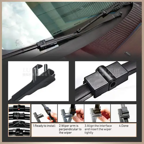 Imagen 2 del producto Juego de escobillas de limpiaparabrisas delanteras y traseras LHD para Peugeot 207 Hatchback 2006-2014, parabrisas, ventana delantera y trasera, 26 ""+ 17"" + 16""