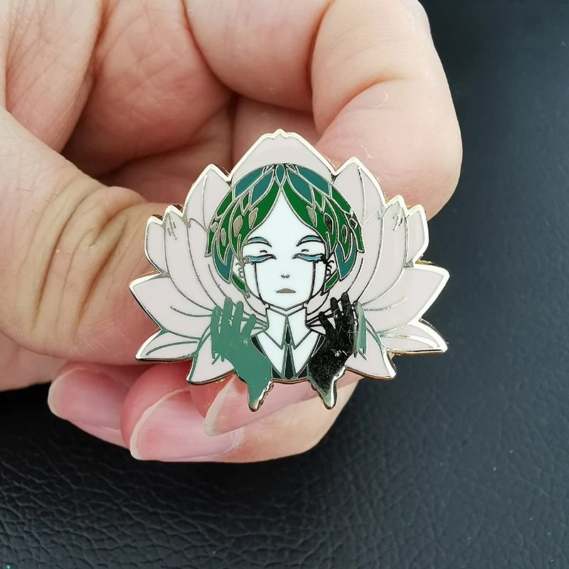 Girl witchcraft magic pin