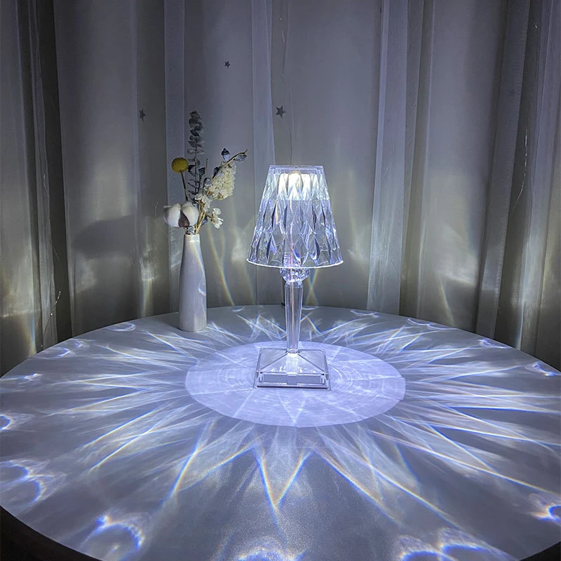 Crystal Table Lamps for Home Decor, Exquisite Night Lighting, Multi-purpose Adjustable Bedside Lamps, Crystal Room Ornaments