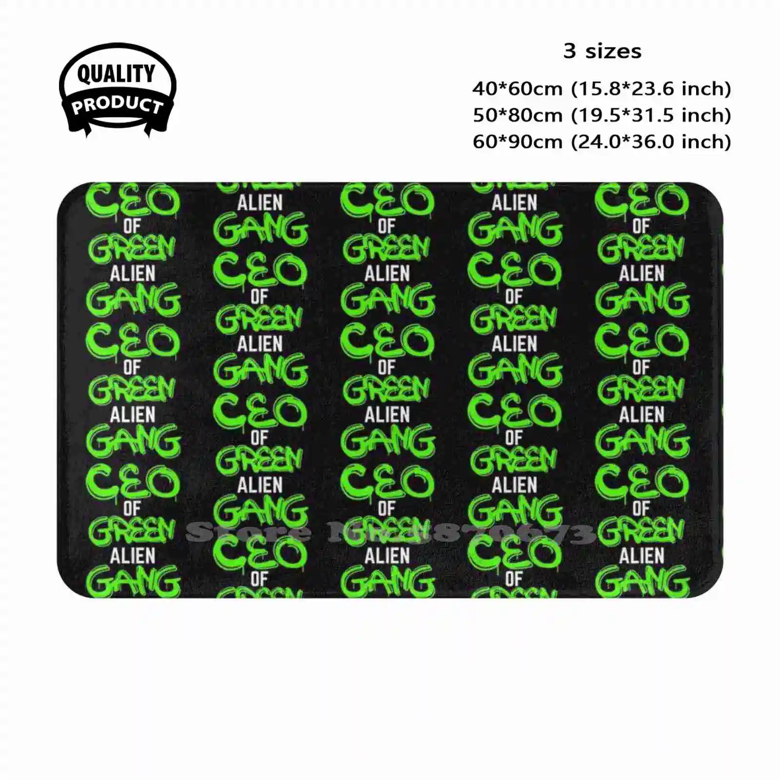 Green Alien Gang Ceo Soft Cushion Home Carpet Door Mat Car Rug Green Gang Grand Theft Auto Green Alien Gang