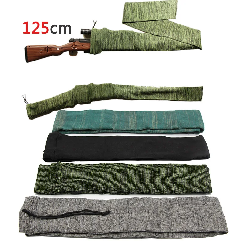 125 cm knitting Gun Sock Rifle Sock Airsoft Protective Cover Long Gun Bag Case Dustproof Outdoor Hunting Holster