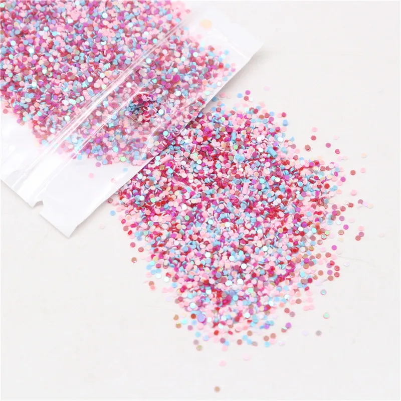 1MM 2MM 3MM Flat Dot Shape NAIL Sequins Paillettes for Nails Art Manicure Wedding Decoration Confetti Mix Colors