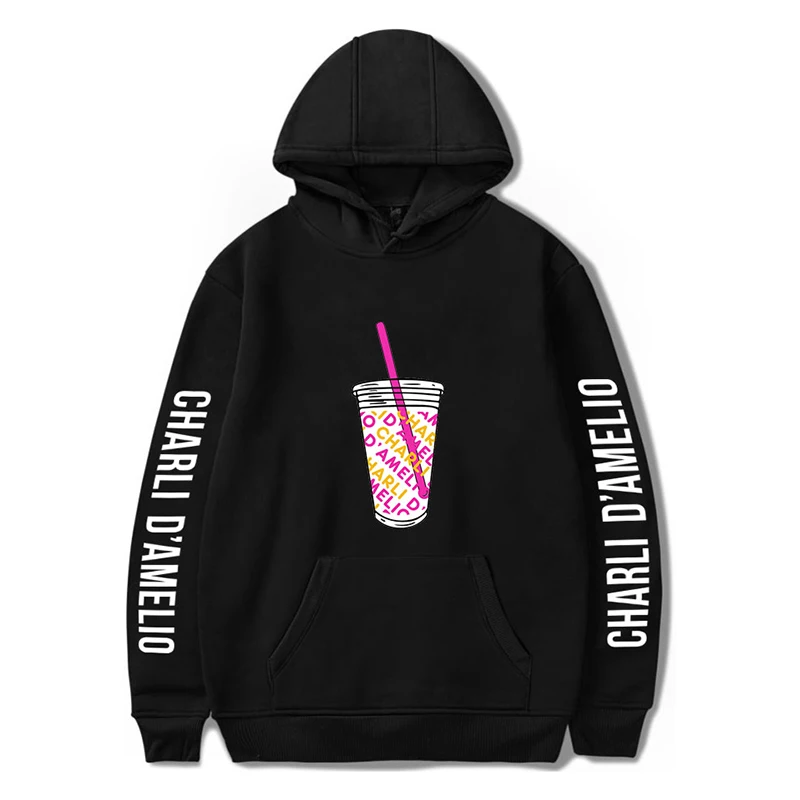 Fashion Hip Hop Design Drink Cup Hoodies Sweatshirts Men Women Hooded Pullover Long Sleeve Unisex Hoodie Hoody Black White Tops