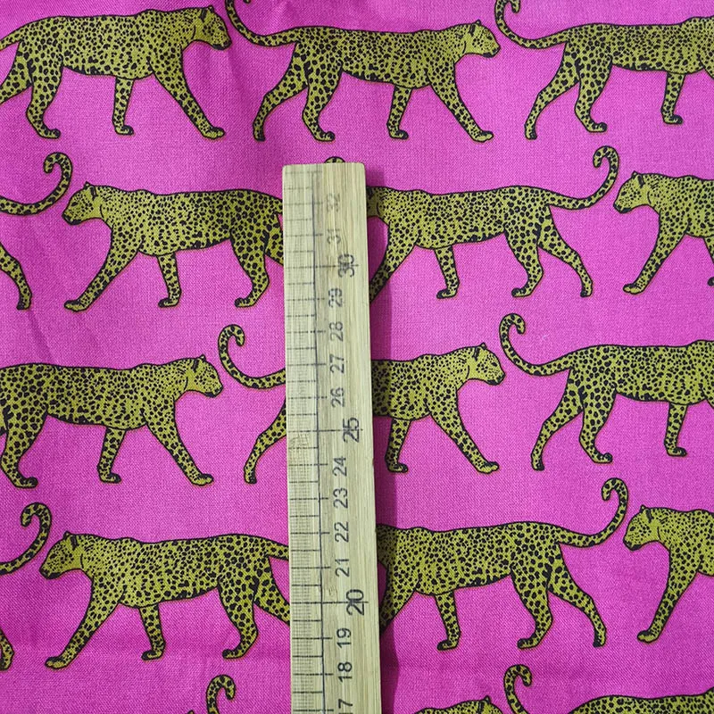 Good,Cartoon  Leopard  Cloth,100%Cotton Fabric,Digital Printing,Animal Leopard ,Patchwork,DIY,Sewing Women/Man Clothing Dress