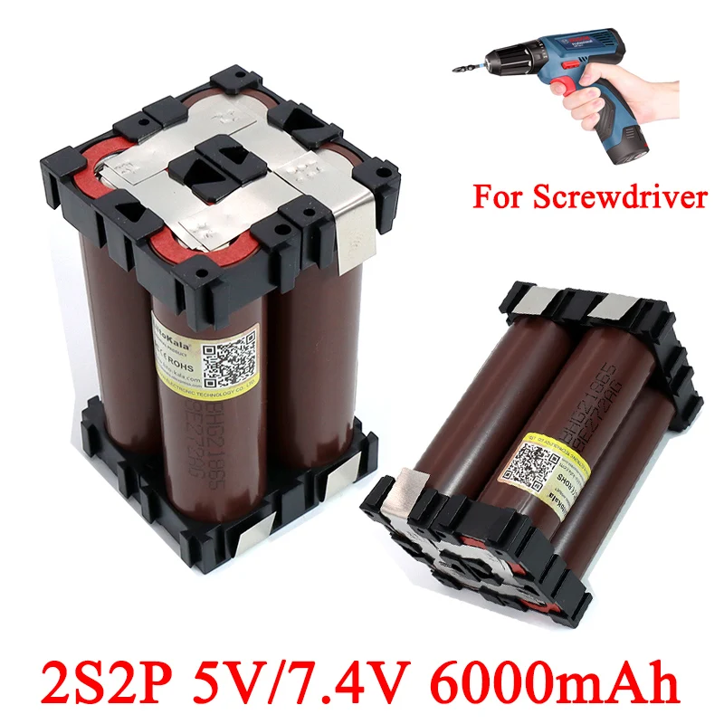 18650 HG2 2S 3S 4S 5S 6S 8S 3000mAh 6000mAh 20 amps 7.4V 12.6V 14.8V 18V 25.2V 29.6V For Screwdriver batteries weld battery pack