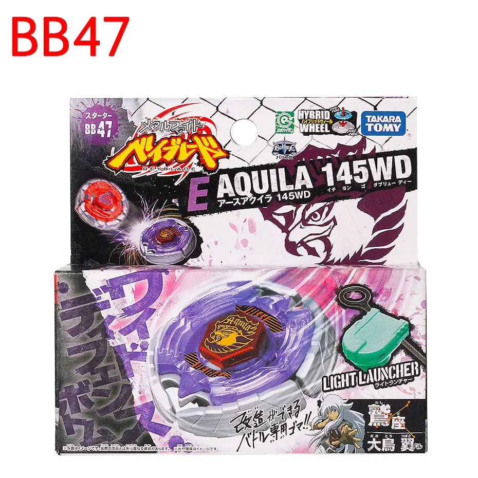 TAKARA TOMY JAPAN BEYBLADE METAL FUSION BB-47 EARTH EAGLE AQUILA 145WD+LAUNCHER