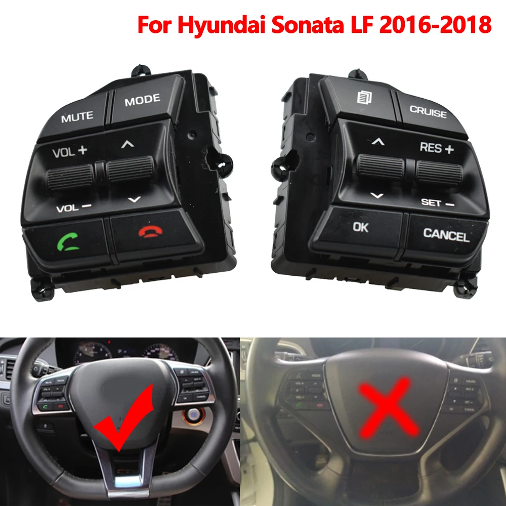 High quality Switch For Hyundai Sonata LF 1.6T 2016 2017 2018 Steering Wheel Control Button Volume Phone Audio Cruise Switch