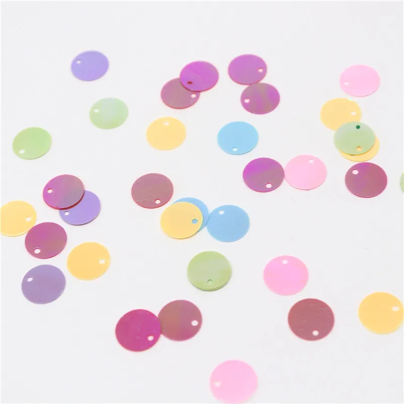 Sequin 10mm 15mm 20mm 25mm Round Sequins Holes Confetti Wedding Decoration DIY Jewelry Clothing Bag Accessories Lentejuelas10g