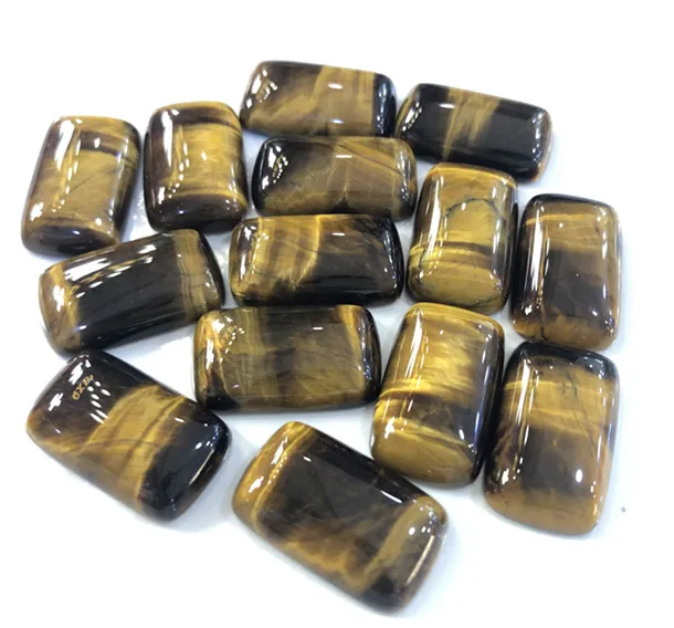 Natural Tiger Eye Cabochon 15x25mm Rectangle Cabochon,Gem Stone Jewelry Ring Face Pendnat jewelry accessories 10pcs/lot