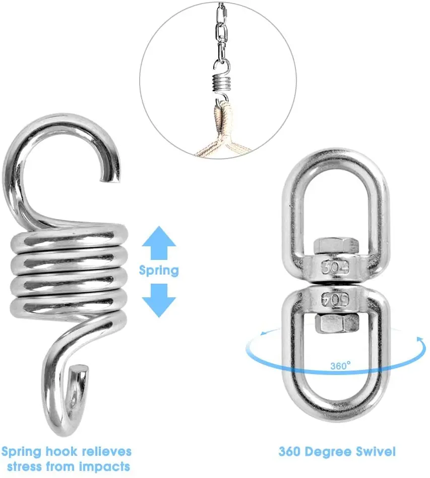 Swing Mount antenowe wieszaki ze stali nierdzewnej hamak zawieszenie haki do hamak do jogi huśtawka wiszące krzesło worek treningowy Heavy Duty