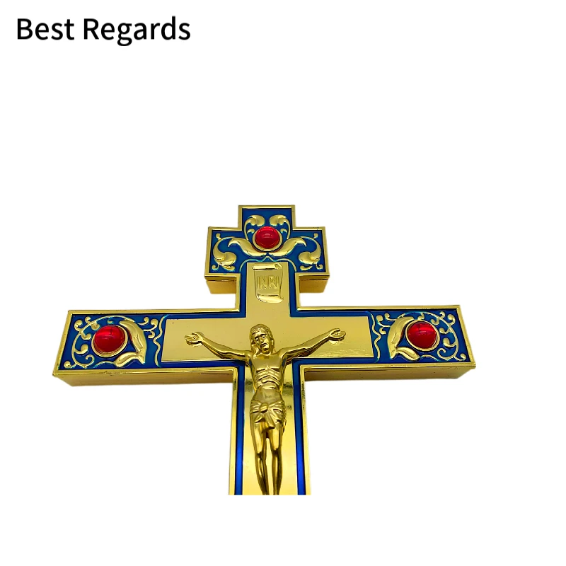 HTISOK Neues 2026 Orthodoxes Kreuz Kirchendekoration Religiöser Wandbehang Orthodoxes Segens-Brustkreuz Hängendes Kreuz Geschenk – Detail 3