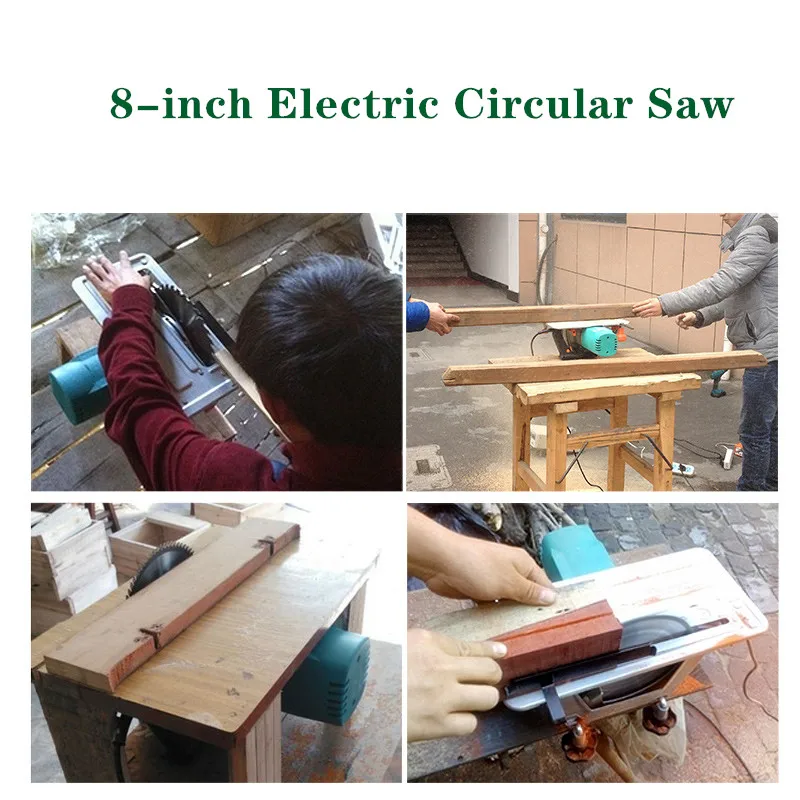 Sierra eléctrica Circular de mano para carpintería, máquina cortadora de disco, 8 pulgadas